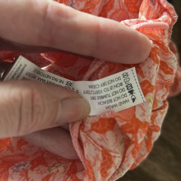 Poupette St Barth small off shoulder Camilla romper orange floral - Picture 13 of 14